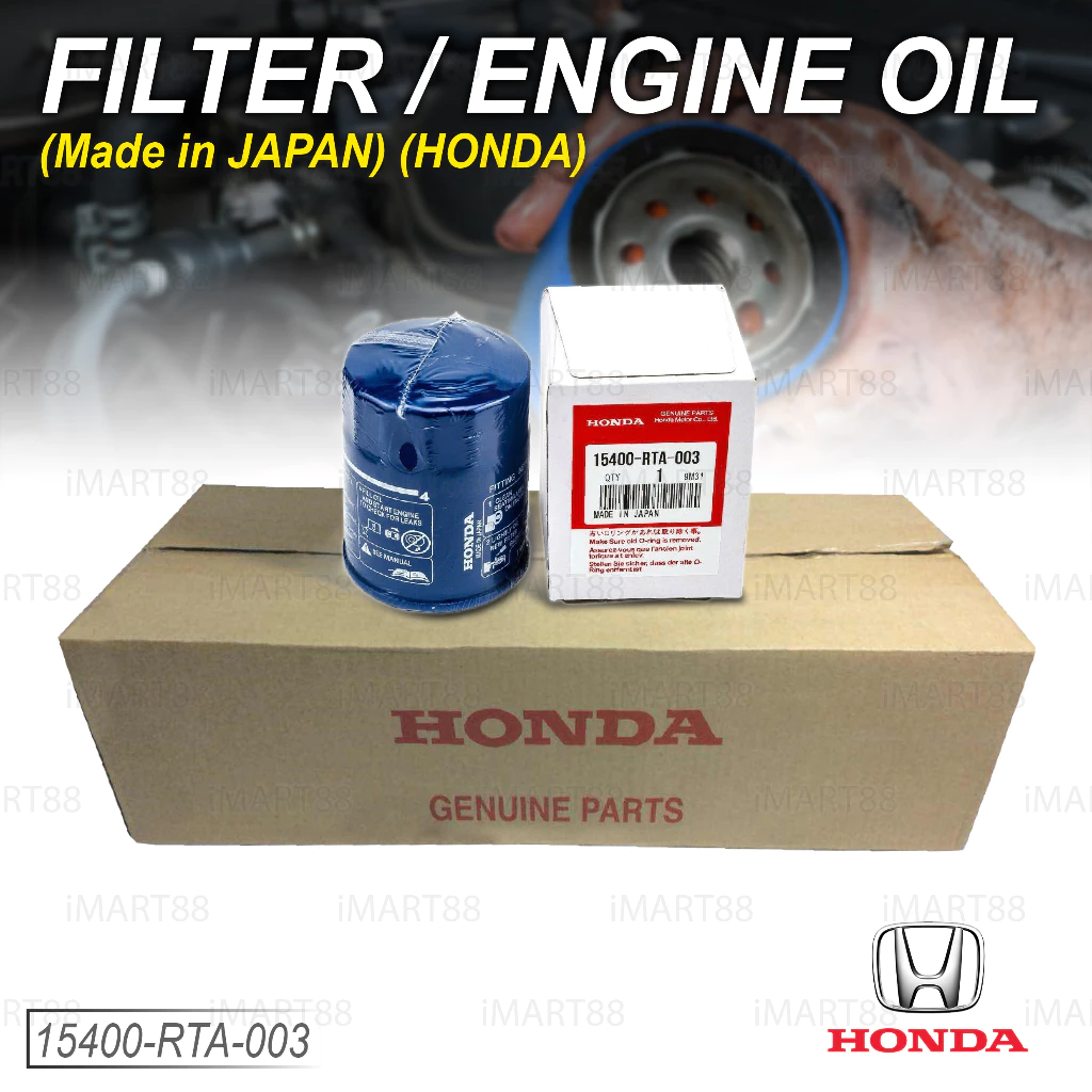 Honda Oil Filter Accord Civic CRV HRV BRV CRZ City Odyssey Prelude Integra Jazz Stream Fit S2000 15400-RTA-003